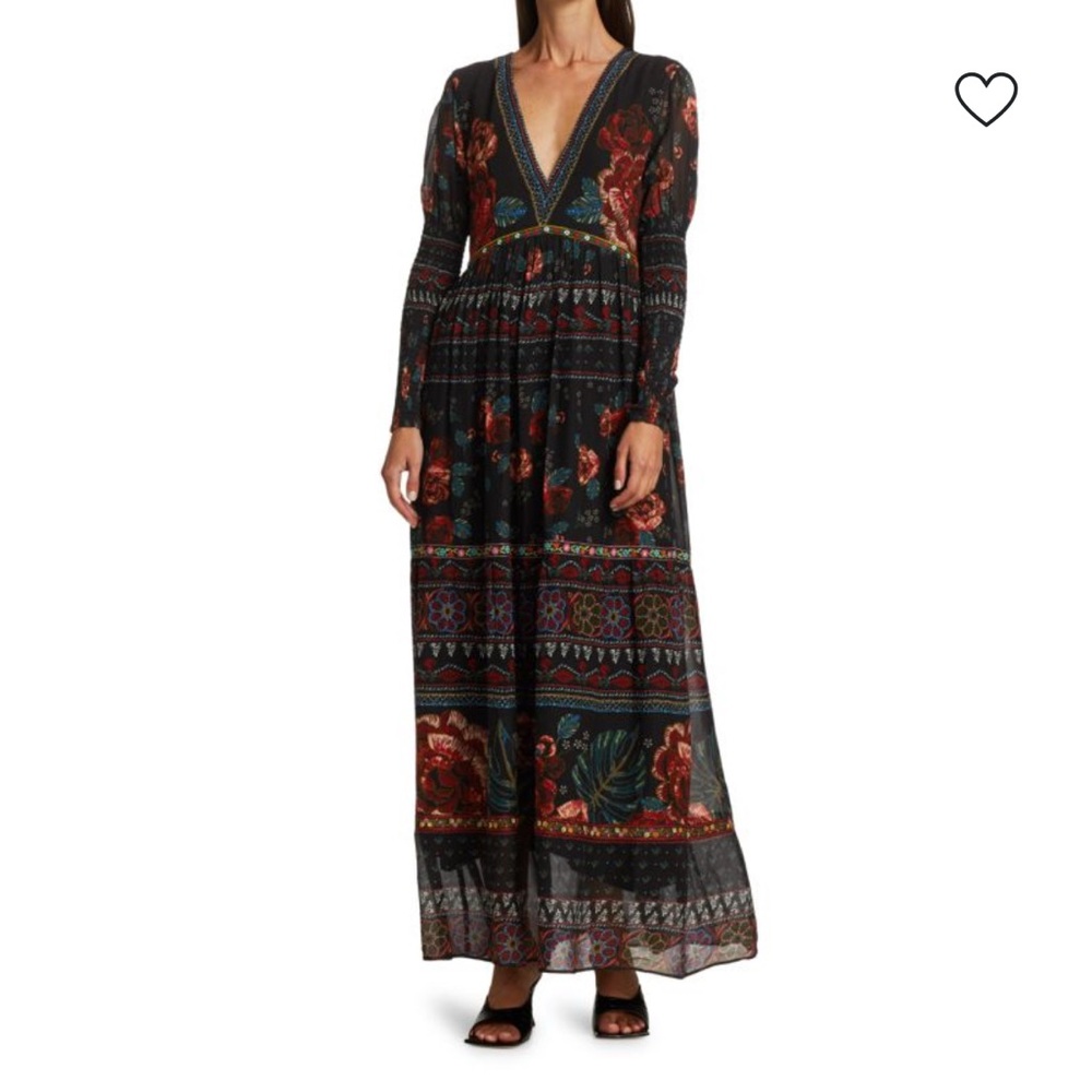 FARM Rio Embroidered Floral Maxi